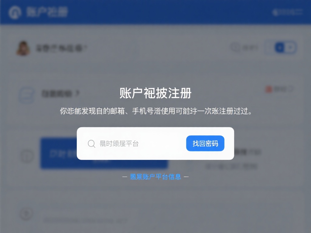 账户已被注册：如果你发现自己的邮箱或手机号无法使用